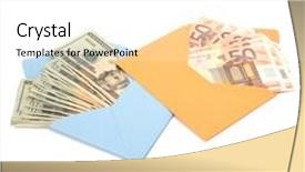  Presentation with corruption - Cool new presentation with corruption concept envelope full with money isolated on white backdrop and a white colored foreground