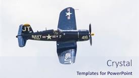  Presentation with chesterfield - Presentation theme with corsair-warbird-at-chesterfield-sprit background and a  colored foreground