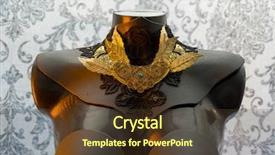  Presentation with thermoplastic - PPT theme featuring corset handmade piece with thermoplast background and a tawny brown colored foreground