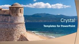  Presentation with wedding france - Slide deck with corsica-france-at-citadel-miollis background and a ocean colored foreground