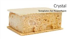  Presentation with wafers - Audience pleasing PPT theme consisting of corte de helado ice cream backdrop and a white colored foreground
