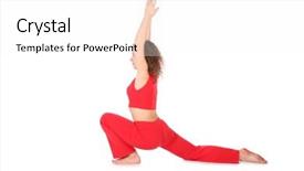 Presentation with yoga - Cool new presentation theme with cortesia - yoga girl hands up backdrop and a  colored foreground