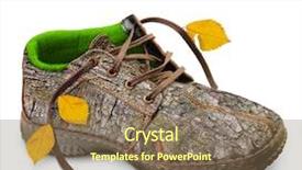  Presentation with eco friendly - Presentation having cortex - eco-friendly shoes concept shoes made background and a violet colored foreground