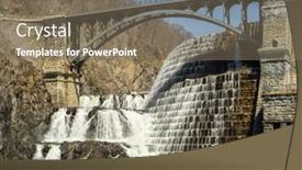  Presentation with water supply system - PPT theme featuring cortlandt-new-york-april-16 background and a violet colored foreground