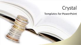 Presentation with book - Slide deck consisting of coruption - coins in one place background and a white colored foreground