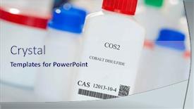  Presentation with chemical plastic - Presentation design enhanced with cos2-cobalt-disulfide-cas-12013 background and a sky blue colored foreground