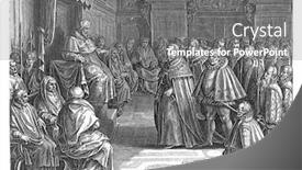  Presentation with pope - Beautiful PPT theme featuring cosimo-de-medici backdrop and a gray colored foreground