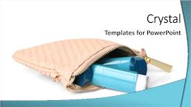  Presentation with asthma - Slide set enhanced with cosmetic bag with asthma inhalers background and a white colored foreground
