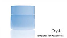  Presentation with cosmetic - Audience pleasing slides consisting of cosmetic bottle isolated on white backdrop and a white colored foreground