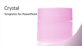  Presentation with cosmetic - Colorful PPT theme enhanced with cosmetic bottle isolated on white backdrop and a white colored foreground