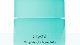  Presentation with cosmetic - PPT theme having cosmetic-bottle-isolated-on-white background and a arctic colored foreground