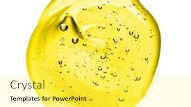  Presentation with quality product - PPT layouts enhanced with lotion soap - cosmetic cream gel texture isolated background and a yellow colored foreground