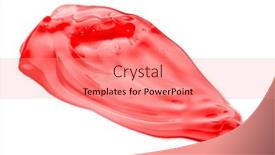  Presentation with quality product - Colorful presentation theme enhanced with body fluid - cosmetic cream gel texture isolated backdrop and a coral colored foreground