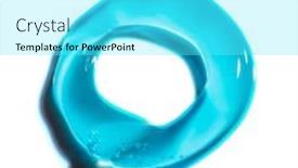  Presentation with quality product - Audience pleasing PPT theme consisting of cosmetic-cream-gel-texture-isolated backdrop and a cyan colored foreground