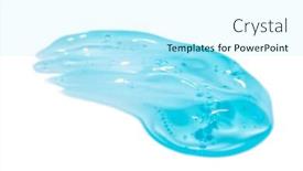  Presentation with quality product - PPT theme enhanced with cosmetic-cream-gel-texture-isolated background and a cool aqua colored foreground