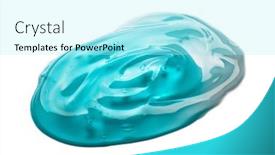  Presentation with quality product - PPT theme with cosmetic-cream-gel-texture-isolated background and a arctic colored foreground