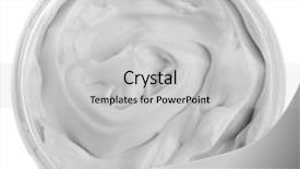  Presentation with container - Presentation theme having natural cosmetics - cosmetic cream in container isolated background and a light gray colored foreground