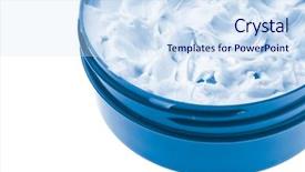  Presentation with container - Cool new PPT layouts with cosmetic-cream-in-container-isolated backdrop and a sky blue colored foreground