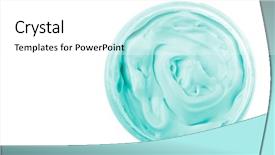  Presentation with emulsion - PPT theme with emulsion - cosmetic cream in container isolated background and a white colored foreground