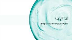 Presentation with emulsion - Beautiful PPT theme featuring emulsion - cosmetic cream in container isolated backdrop and a cool aqua colored foreground