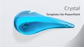  Presentation with serum - Cool new presentation with cosmetic-cream-transparent-liquid-gel backdrop and a sky blue colored foreground