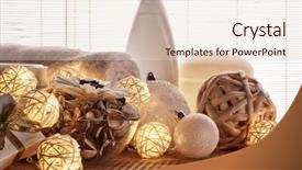  Presentation with year still life christmas - PPT layouts consisting of spa still life with cosmetic background and a  colored foreground