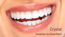  Presentation with dental extractions - PPT theme enhanced with cosmetic dentistry - beautiful young woman smile dental background and a  colored foreground