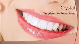  Presentation with dentistry - Amazing PPT theme having cosmetic dentistry - close up of a perfect backdrop and a lemonade colored foreground