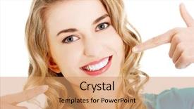  Presentation with dentistry - Slide set featuring cosmetic dentistry - close up of a perfect background and a coral colored foreground