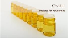  Presentation with antioxidant - Amazing presentation theme having cosmetic-glass-containers-with-concentrated backdrop and a sky blue colored foreground