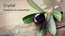  Presentation with olive branch - Presentation design consisting of cosmetic labels - olive over wood background olive background and a soft green colored foreground