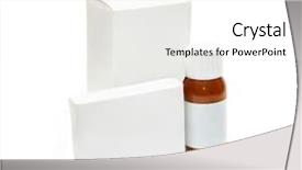  Presentation with medicines - Slide deck featuring cosmetic labels - packaging of medicines background and a white colored foreground