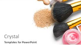  Presentation with foundation - Beautiful presentation featuring cosmetic-liquid-foundation-or-cream backdrop and a white colored foreground