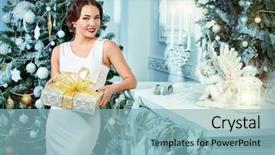  Presentation with apartments - PPT layouts consisting of cosmetic party - christmas winter holidays concept beautiful background and a light blue colored foreground