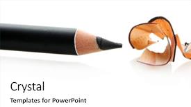  Presentation with cosmetics beauty cosmetic white - Amazing slide set having cosmetic pencil and shavings isolated backdrop and a white colored foreground