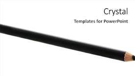  Presentation with cosmetic - Cool new PPT theme with cosmetic pencil isolated on white backdrop and a white colored foreground