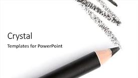  Presentation with cosmetic - Audience pleasing PPT theme consisting of cosmetic pencil isolated on white backdrop and a white colored foreground