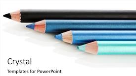  Presentation with cosmetics beauty cosmetic white - Audience pleasing slide deck consisting of cosmetic pencils isolated on white backdrop and a white colored foreground