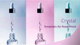  Presentation with serum - Audience pleasing presentation consisting of cosmetic-pipette-with-hyaluronic-acid backdrop and a lemonade colored foreground