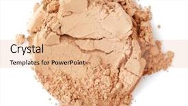  Presentation with cosmetics beauty cosmetic white - Audience pleasing PPT theme consisting of cosmetic powder isolated on white backdrop and a coral colored foreground