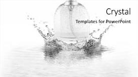  Presentation with beauty product - Slide set enhanced with cosmetic product and splashing water background and a white colored foreground