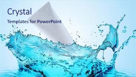  Presentation with water color - PPT layouts enhanced with cosmetic product and splashing water background and a  colored foreground