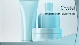  Presentation with brand - Slide set having herbal dental - cosmetic products with no brand background and a sky blue colored foreground