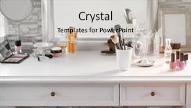  Presentation with cosmetic - Audience pleasing slides consisting of cosmetic set on light dressing backdrop and a light gray colored foreground