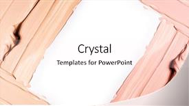  Presentation with lipstick - PPT theme enhanced with cosmetic smears of liquid samples background and a pink colored foreground