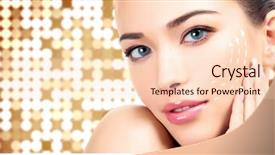  Presentation with clean - Audience pleasing PPT layouts consisting of cosmetic surgury - young female with clean fresh backdrop and a lemonade colored foreground