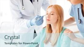  Presentation with plastic - Cool new presentation theme with cosmetics - bright picture of male plastic backdrop and a sky blue colored foreground