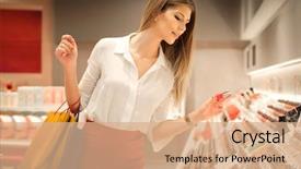  Presentation with cosmetics - Slide deck having cosmetics - choosing the right colour background and a coral colored foreground