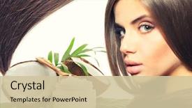  Presentation with coconut oil - Audience pleasing presentation consisting of cosmetics - coconut oil for hair young backdrop and a soft green colored foreground