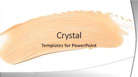  Presentation with cosmetic - Colorful slide set enhanced with cosmetics - cosmetic cream isolated on white backdrop and a lemonade colored foreground